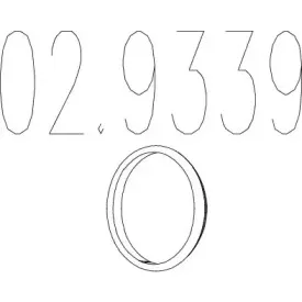 02.9339 MTS Уплотнительное кольцо, труба выхлопного газа