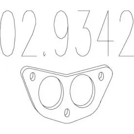 02.9342 MTS Прокладка, труба выхлопного газа