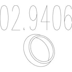 02.9406 MTS Уплотнительное кольцо, труба выхлопного газа