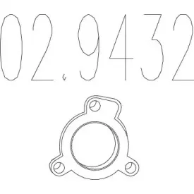 02.9432 MTS Прокладка, труба выхлопного газа