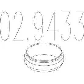 02.9433 MTS Уплотнительное кольцо, труба выхлопного газа