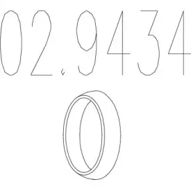 02.9434 MTS Уплотнительное кольцо, труба выхлопного газа