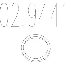 02.9441 MTS Уплотнительное кольцо, труба выхлопного газа