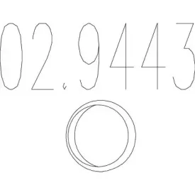 02.9443 MTS Прокладка, труба выхлопного газа