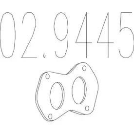 02.9445 MTS Прокладка, труба выхлопного газа