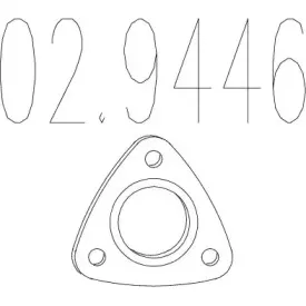 02.9446 MTS Прокладка, труба выхлопного газа