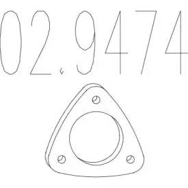 02.9474 MTS Прокладка, труба выхлопного газа