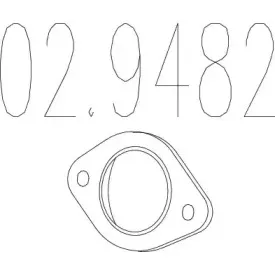 02.9482 MTS Прокладка, труба выхлопного газа