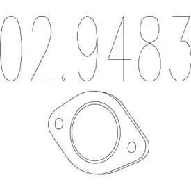 02.9483 MTS Прокладка, труба выхлопного газа