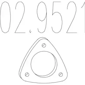 02.9521 MTS Прокладка, труба выхлопного газа