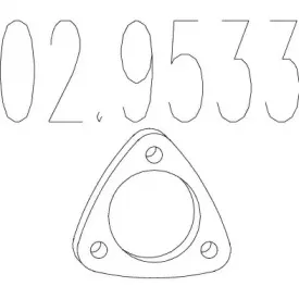 02.9533 MTS Прокладка, труба выхлопного газа