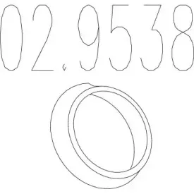 02.9538 MTS Уплотнительное кольцо, труба выхлопного газа