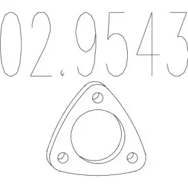 02.9543 MTS Прокладка, труба выхлопного газа