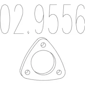 02.9556 MTS Прокладка, труба выхлопного газа