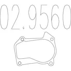 02.9560 MTS Прокладка, труба выхлопного газа