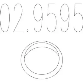 02.9595 MTS Уплотнительное кольцо, труба выхлопного газа