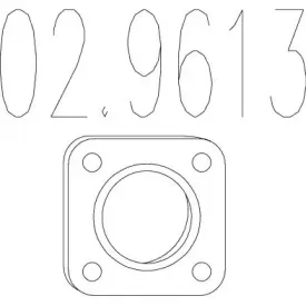 02.9613 MTS Прокладка, труба выхлопного газа