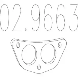 02.9663 MTS Прокладка, труба выхлопного газа