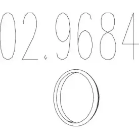 02.9684 MTS Прокладка, труба выхлопного газа