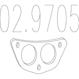 02.9705 MTS Прокладка, труба выхлопного газа