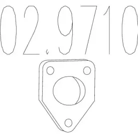 02.9710 MTS Прокладка, труба выхлопного газа