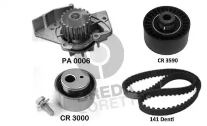 KPA0746A BREDA LORETT Водяной насос + комплект зубчатого ремня