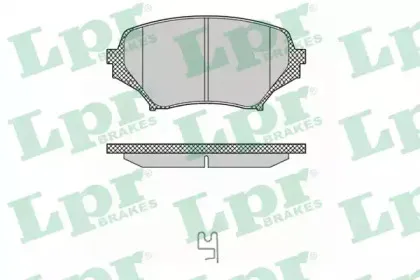 05P1378 LPR Комплект тормозных колодок, дисковый тормоз