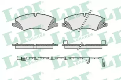 05P1616A LPR Комплект тормозных колодок, дисковый тормоз