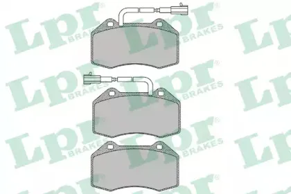 05P1671 LPR Комплект тормозных колодок, дисковый тормоз
