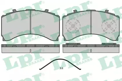 05P1742 LPR Комплект тормозных колодок, дисковый тормоз