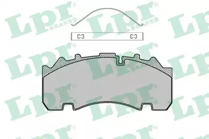 05P1898 LPR Комплект тормозных колодок, дисковый тормоз