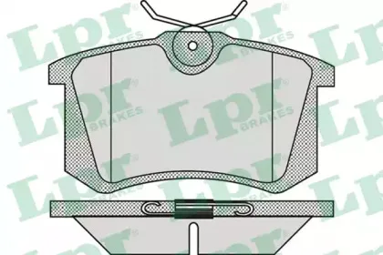 05P868 LPR Комплект тормозных колодок, дисковый тормоз