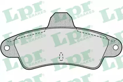 05P870 LPR Комплект тормозных колодок, дисковый тормоз