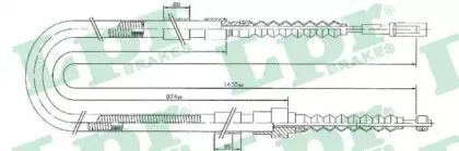 C0031B LPR Трос, стояночная тормозная система