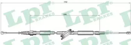 C0048B LPR Трос, стояночная тормозная система
