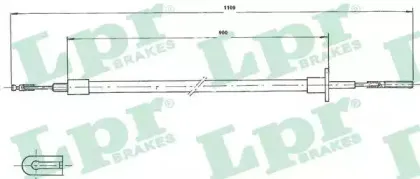 C0051C LPR Трос, управление сцеплением