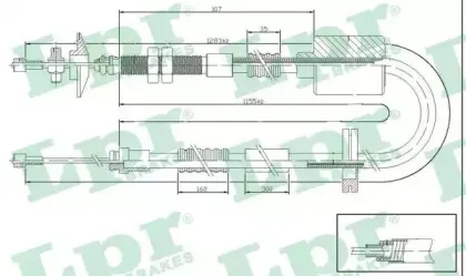 C0195C LPR Трос, управление сцеплением