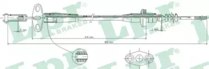 C0235C LPR Трос, управление сцеплением