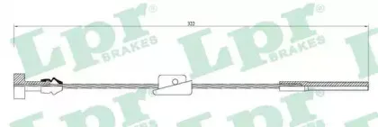 C0247B LPR Трос, стояночная тормозная система