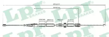 C0263B LPR Трос, стояночная тормозная система