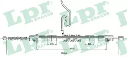 C0288B LPR Трос, стояночная тормозная система