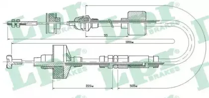 C0309C LPR Трос, управление сцеплением