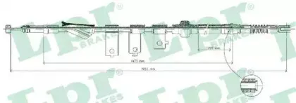 C0311B LPR Трос, стояночная тормозная система