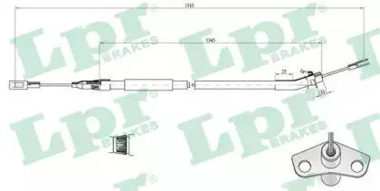 C0448B LPR Трос, стояночная тормозная система