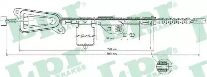 C0484B LPR Трос, стояночная тормозная система