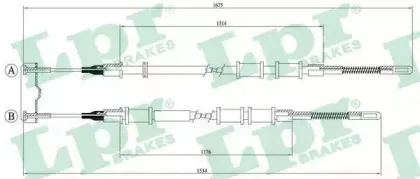 C0559B LPR Трос, стояночная тормозная система