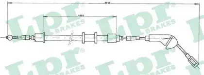 C0580B LPR Трос, стояночная тормозная система
