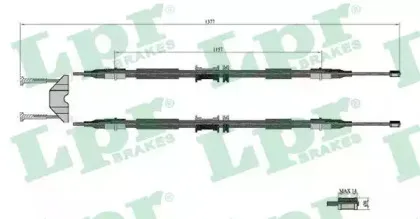 C0595B LPR Трос, стояночная тормозная система