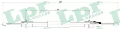 C0637B LPR Трос, стояночная тормозная система