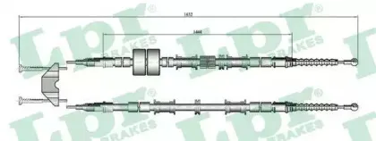 C0652B LPR Трос, стояночная тормозная система